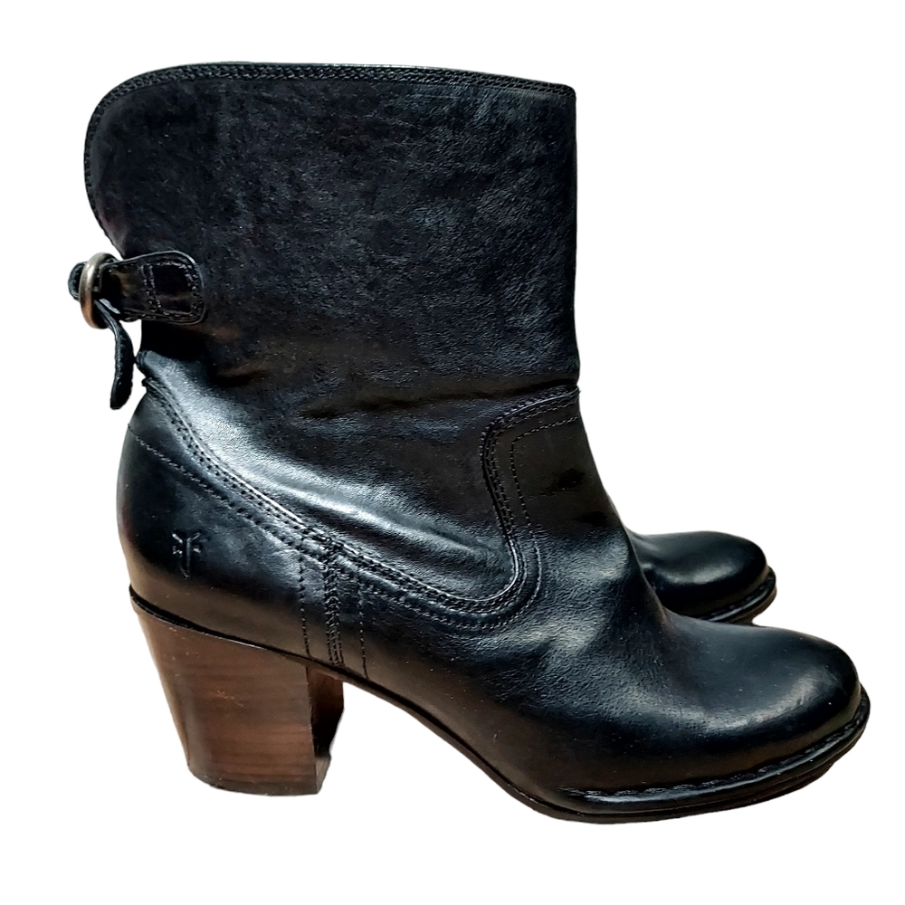 Frye black leather Lucinda short boots 9M
